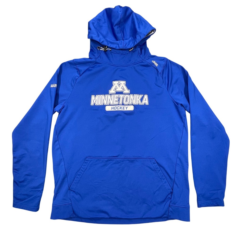 UNRL Blue Minnetonka Hockey Performance Pullover Hoodie Mens Medium M